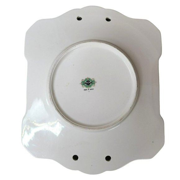 Floral Porcelain Serving Relish Tray Marked MM Made in Japan Missing Wood Handle - Picture 3 of 10